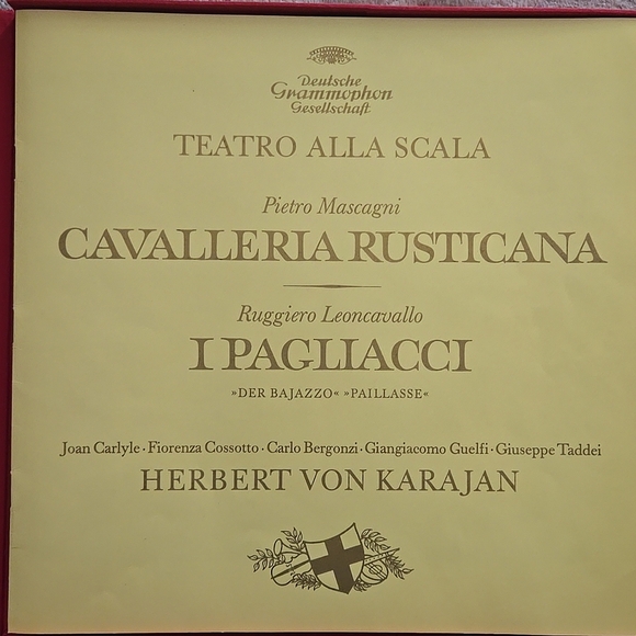Karajan MASCAGNI Cavalleria Rusticana LEONCAVALLO I Pagliacci - DGG 3LP 1966 - Picture 4 of 12